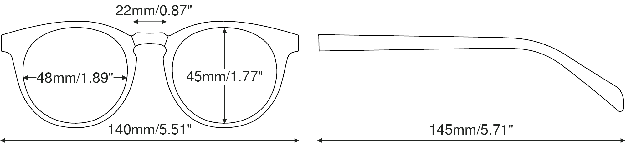 Extra-Large Keyhole Round 2326-09 – Ronit Furst Eyewear